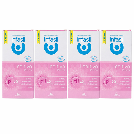 4x Infasil detergenti Intimo Lenitivo 5.5 ph, 200 ml