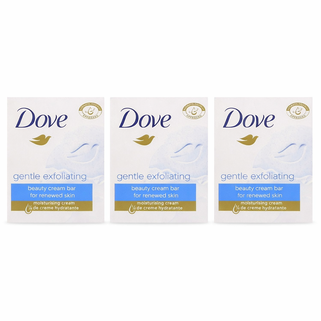 Dove Confezione da 3 pezzi – DOVE Saponetta Gentle Exfoliating – 3 X 90 g