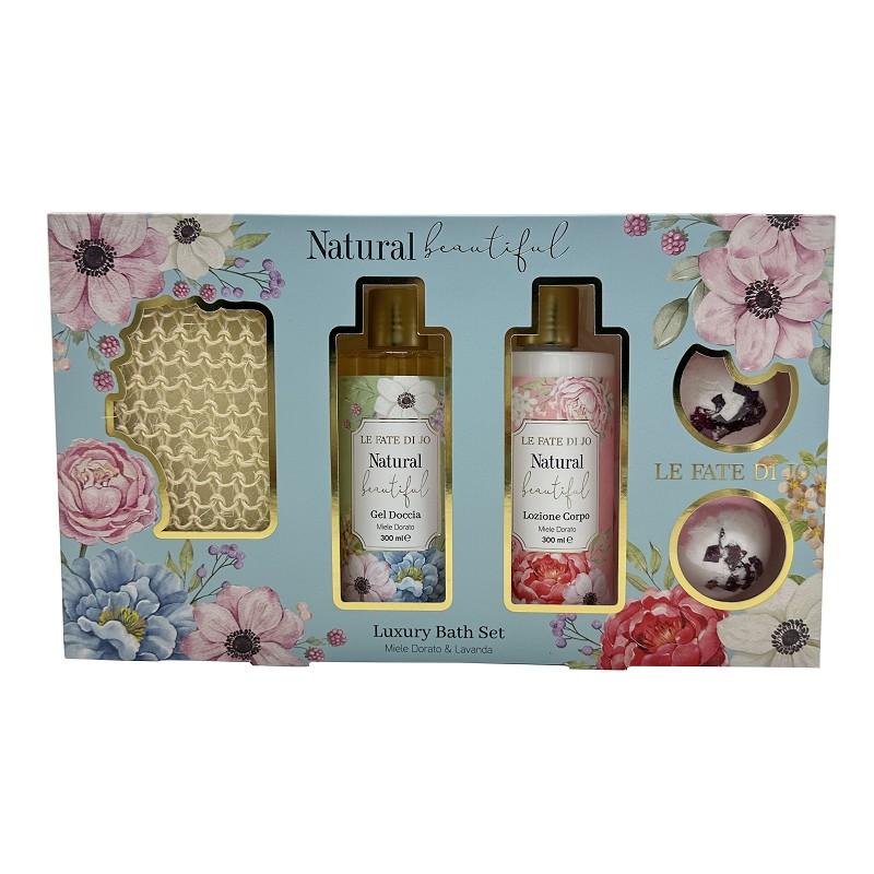 LE FATE DI JO NATURAL BEAUTIFUL COFFRET CORPO LUXURY 4PZ+SPUGNA ESFOL