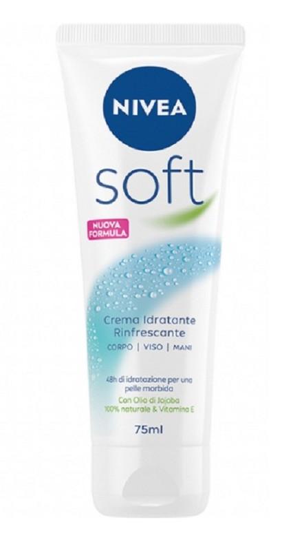 NIVEA SOFT CREMA IDRATANTE RINFRESCANTE VISO CORPO MANI 75 ML