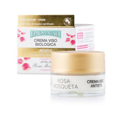 I provenzali crema viso biologica antieta 50ml rosa mosqueta pelli normali e miste