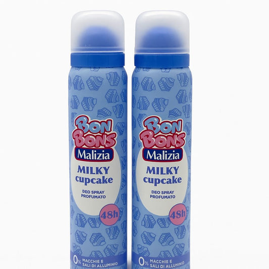 Bon Bons Malizia spray deodorante profumato, con fragranza Sweet Candy e milky cupcake, 2 unità