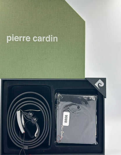 Box portafoglio e cintura in vera pelle Pierre Cardin