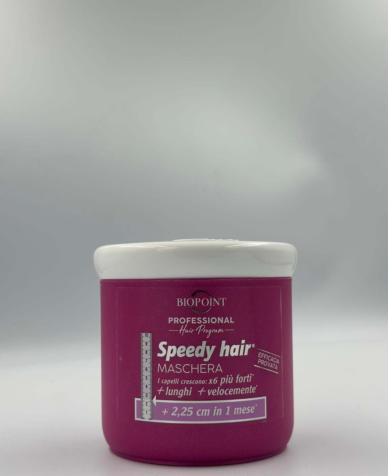 Biopoint Speedy Hair - Shampoo 400ml, Maschera Capelli 400 ml e Spray Capelli 250 ml, Azione Stimolante Per Una Crescita Più Rapida Dei Capelli