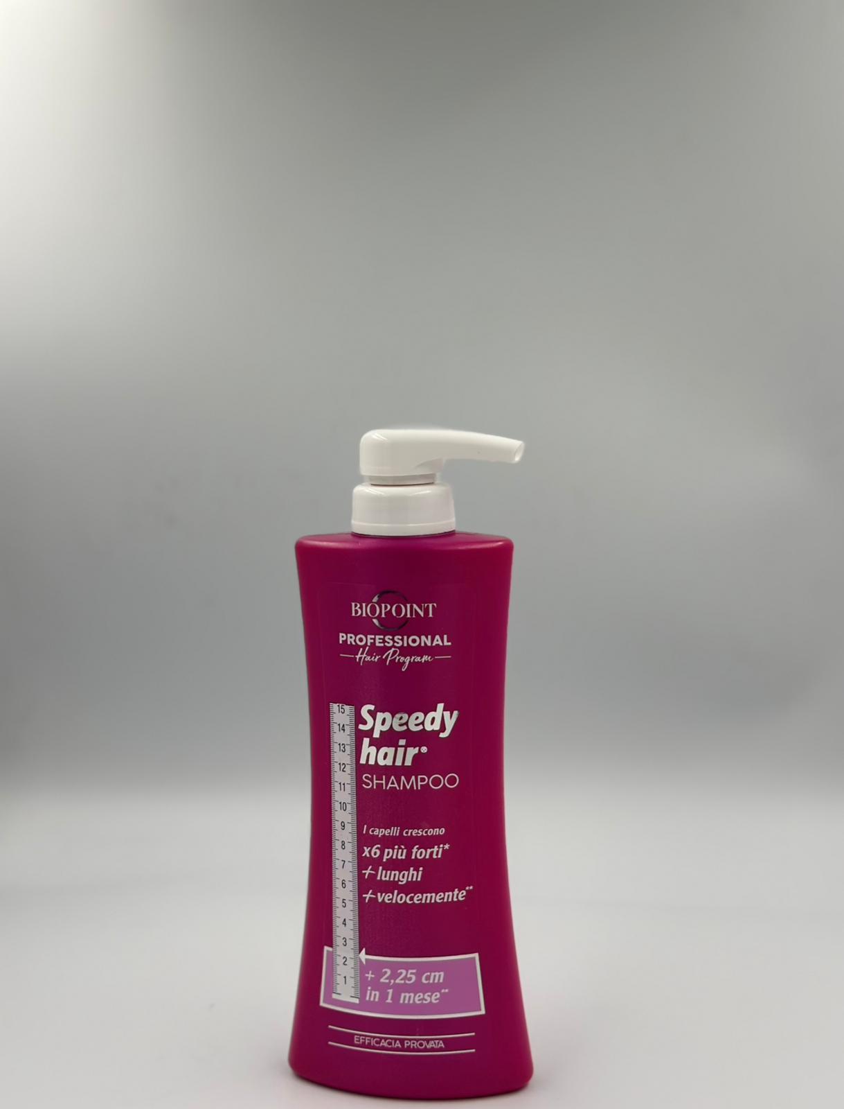 Biopoint Speedy Hair - Shampoo 400ml, Maschera Capelli 400 ml e Spray Capelli 250 ml, Azione Stimolante Per Una Crescita Più Rapida Dei Capelli