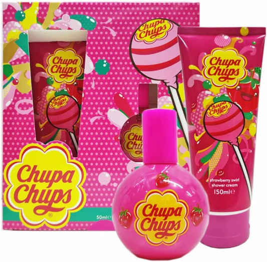 Chupa Chups Confezione Regalo Strawberry Crema Doccia 150 Ml E Profumo Eau De Toilette 50 Ml