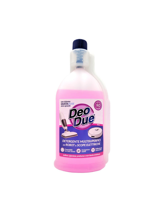 Deo Due Detergente Multisuperficie per Robot e Scope Elettriche Fragranza Rosa 900 ml