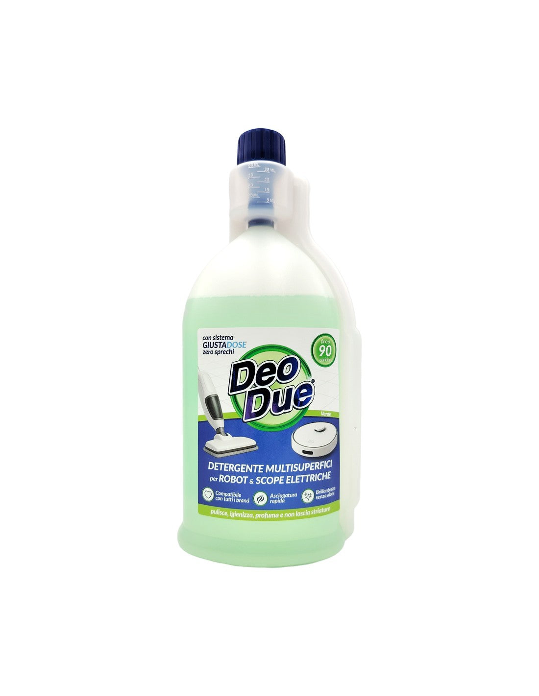 Deo Due Detergente Multisuperficie per Robot e Scope Elettriche Fragranza Verde 900 ml