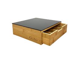 PORTA CAPSULE BAMBOO 31X30X10