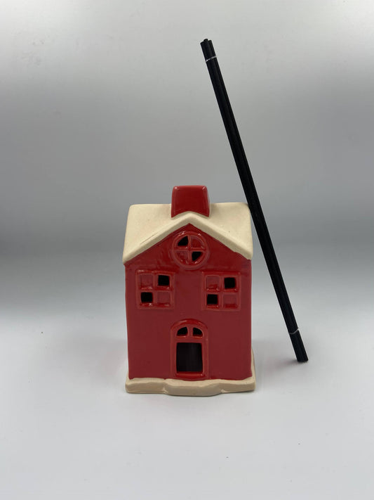 Diffusore d’ambiente natalizio a forma di casetta con luce LED decorativa