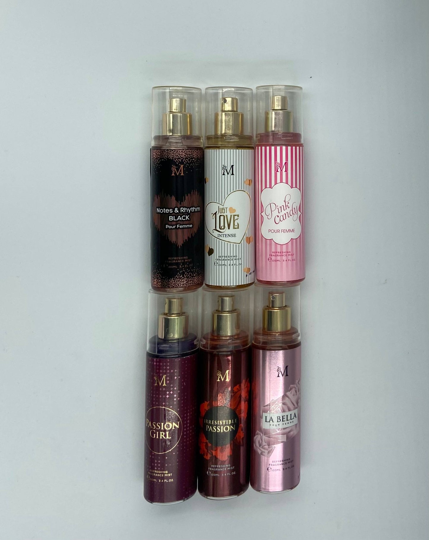 Body Mist Femminili, Fragranze Assortite Floreali e Gourmand, Spray Profumati per Corpo e Capelli, Regalo Elegante