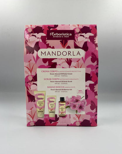 L'Erboristica Mandorla, Kit BagnoDoccia, Crema Corpo e Scrub Corpo, Idea Regalo