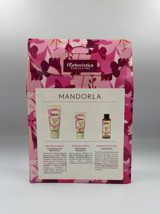 L'Erboristica Mandorla, Kit BagnoDoccia, Crema Corpo e Scrub Corpo, Idea Regalo