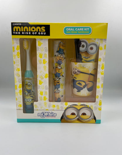 Kit Igiene Dentale, Spazzolino elettrico + Bicchiere + Base illuminata + Dentifricio, Idea Regalo