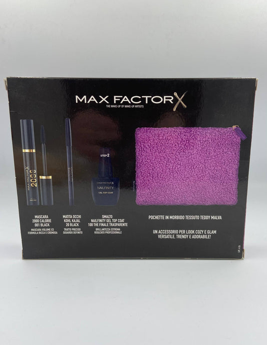 Max Factor Teddy Chic Collection, Cofanetto Mascara + Matita + Smalto, ecc, Idea Regalo