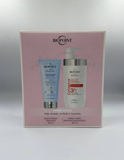 BioPoint Hydra Touch, Cofanetto con BagnoCrema + Crema Corpo idratanti, Idea Regalo