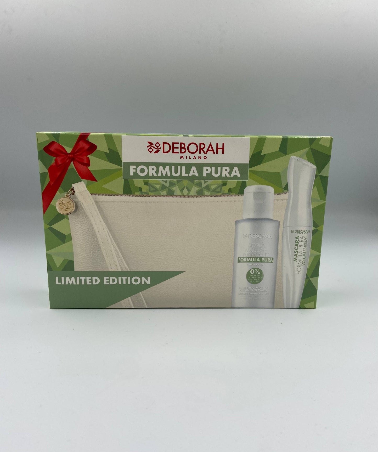 Deborah Formula Pura Limited Edition, Cofanetto Mascara + Acqua Micellare + Pochette, Idea Regalo
