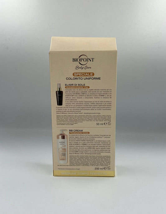 BioPoint Body Care, Kit AutoAbbronzante Viso + Crema Corpo, Idea Regalo