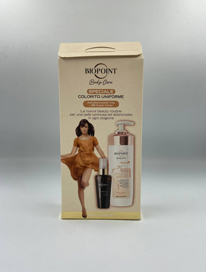 BioPoint Body Care, Kit AutoAbbronzante Viso + Crema Corpo, Idea Regalo