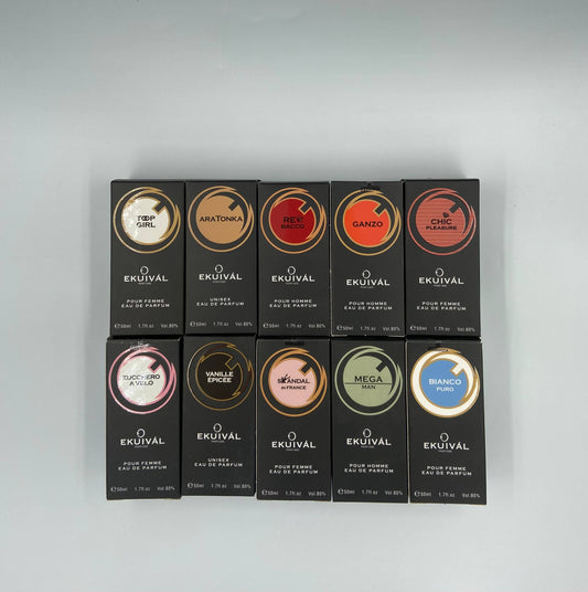 Profumi Ekuivàl 50ml, 10 esclusive Profumazioni