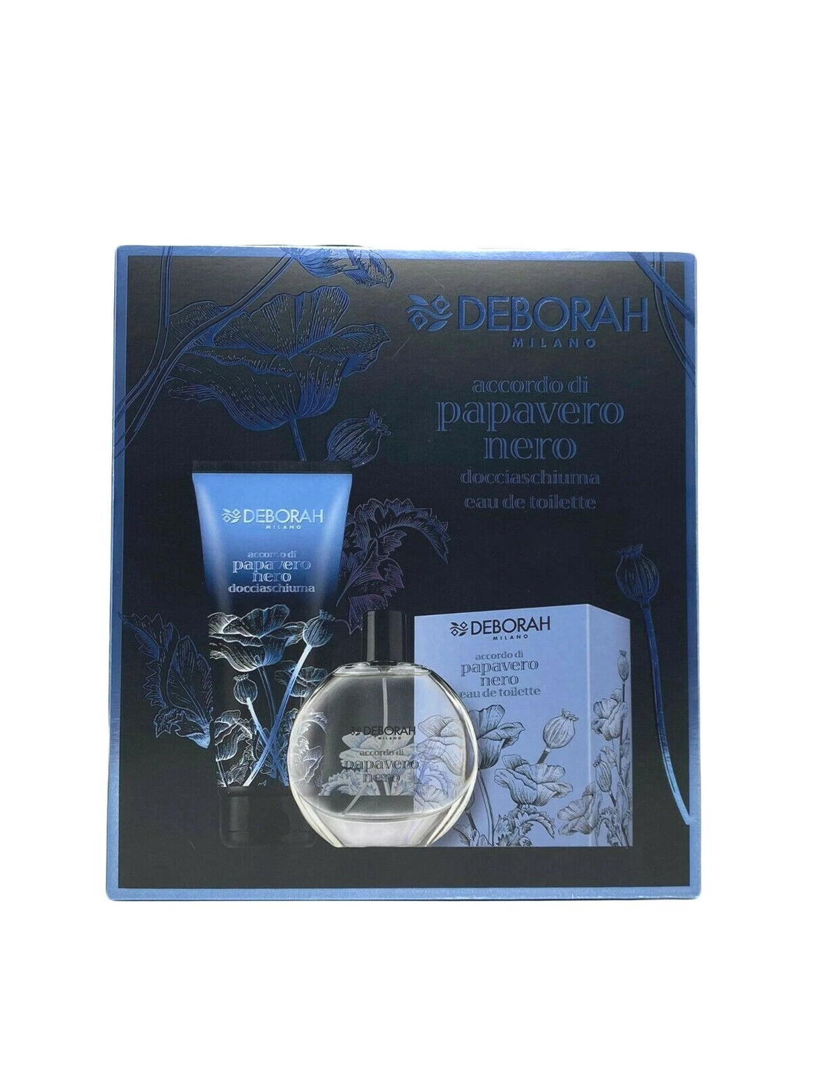 COFANETTO DEBORAH MILANO ACCORDO DI PAPAVERO NERO EDT 100 ML + SHOWER GEL 250 ML